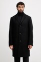Пальто с примесью шерсти Karl Lagerfeld с подкладкой чёрный 554750.455730
