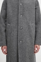 A.P.C. palton de lână manteau gaston WVBEH.H01516 gri