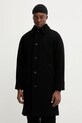 A.P.C. płaszcz wełniany manteau gaston WVBEH.H01516 czarny AW25