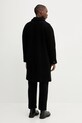 Odzież A.P.C. płaszcz wełniany manteau gaston WVBEH.H01516 czarny