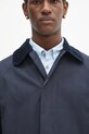 A.P.C. płaszcz bawełniany mac gaspard granatowy COHIL.M01548
