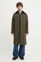 A.P.C. płaszcz bawełniany mac gaspard COHIL.M01548 zielony AW25