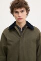 A.P.C. płaszcz bawełniany mac gaspard zielony COHIL.M01548