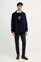 Hackett London haină cu lână HM4000041 bleumarin AW25