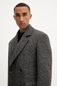 BARENA VENEZIA płaszcz z wełną Capospalla Gazabin szary CSU5235.496