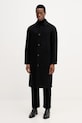 MACKAGE płaszcz wełniany bez kaptura czarny BECKETT