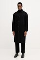 MACKAGE płaszcz wełniany bez kaptura czarny BECKETT