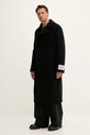 MSGM płaszcz z wełną 3940MC08.257603 czarny AW25