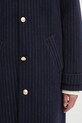 Drôle de Monsieur haină cu lână Le Manteau Pinstripes I.CT143.WO041 bleumarin