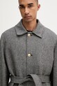 Drôle de Monsieur palton de lână Le Manteau Tweed gri I.CT147.WV014