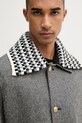 Drôle de Monsieur palton de lână Le Manteau Tweed I.CT147.WV014 gri