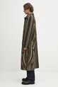 Пальто с добавлением шерсти Kenzo Leaf Stripe FF65MA0329IB зелёный AW25
