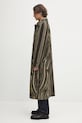 Kenzo haină cu lână Leaf Stripe FF65MA0329IB verde AW25