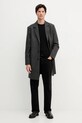 Tommy Hilfiger płaszcz z dodatkiem wełny MW0MW40769 szary AW25