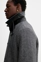Calvin Klein płaszcz z dodatkiem wełny szary LV04LD510G