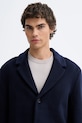 Calvin Klein płaszcz z dodatkiem wełny granatowy LV04LD900G