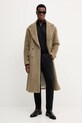 Μάλλινο παλτό BOSS 50550743 πράσινο AW25