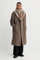 HUGO płaszcz wełniany 50546526 brązowy AW25