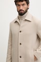 Пальто с добавлением шерсти United Colors of Benetton бежевый 2C4VUN06U