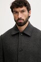 Пальто с добавлением шерсти United Colors of Benetton серый 2C4VUN06U