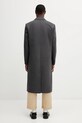 Odzież Sporty & Rich płaszcz z dodatkiem wełny Signature Logo Wool OW04962326GY11 szary