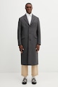 Sporty & Rich płaszcz z dodatkiem wełny Signature Logo Wool OW04962326GY11