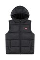 Levi's vestă copii BATWING DIRECT EMB PUFFER cu captuseala negru 9EN916