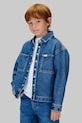 Calvin Klein Jeans geacă de bumbac pentru copii necaptusit albastru IB0IB02594.9BYA