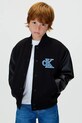 Дитяча куртка-бомбер Calvin Klein Jeans з підкладкою чорний IB0IB02567.9BYA
