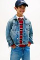 Tommy Hilfiger kurtka jeansowa dziecięca bez kaptura niebieski KB0KB10108.9BYA