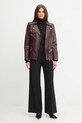 Кожено яке Elisabetta Franchi GD50Z56E2 бордо AW25