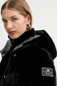 Zamatová bunda Elisabetta Franchi čierna PI82D56E2