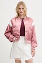 Tommy Jeans kurtka bomber bez kaptura pomarańczowy DW0DW20960