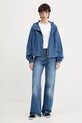 Pamučna jakna Tommy Jeans DW0DW21064 mornarsko plava AW25