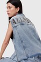 AllSaints bezrękawnik jeansowy LAURA niebieski W055OC