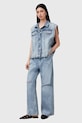AllSaints vestă din denim LAURA W055OC