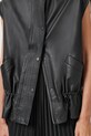 Îmbrăcăminte AllSaints vestă din piele SOFI W060LC negru
