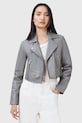 Ρούχα Δερμάτινο μπουφάν AllSaints ELORA W069LC γκρί