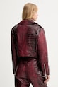 Odzież Gestuz ramoneska skórzana 10910558 bordowy