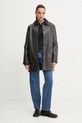 Шкіряна куртка Iceberg ZN21.6804 сірий AW25