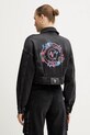 Odzież Versace Jeans Couture kurtka jeansowa 79HAS403.CDWRC czarny