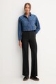 United Colors of Benetton koszula bawełniana jeansowa 528SDQ0C7 niebieski AW25