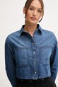 United Colors of Benetton koszula bawełniana jeansowa niebieski 528SDQ0C7