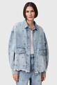 AllSaints geacă de blugi din bumbac HETTIE W106PC albastru