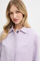 Куртка-рубашка Pepe Jeans фиолетовой PL402605