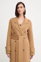 Fracomina palton de lână bej FR25WC1001W80201