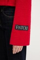 Patou kurtka z dodatkiem wełny czerwony JA0600223