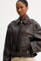 Kožený křivák Weekend Max Mara EGIZIO hnědá 2525446011600