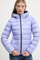 Пухено яке Tommy Jeans виолетов DW0DW21617