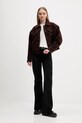 Tommy Jeans jachetă din amestec de lână DW0DW21662 maro AW25